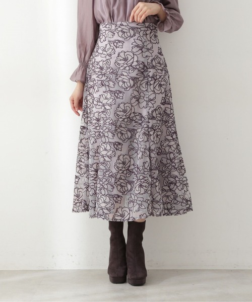 PROPORTION BODY DRESSING（プロポーションボディドレッシング）の「エンブロイダリーフラワーマーメイドスカート / 1212220511（スカート・レディース・ボルドー/グリーン/グレー・MEDIUM/SMALL）」の15枚目の写真