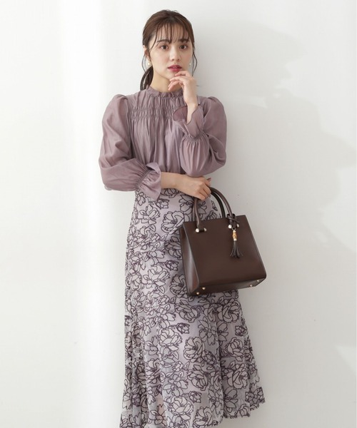 PROPORTION BODY DRESSING（プロポーションボディドレッシング）の「エンブロイダリーフラワーマーメイドスカート / 1212220511（スカート・レディース・ボルドー/グリーン/グレー・MEDIUM/SMALL）」の9枚目の写真