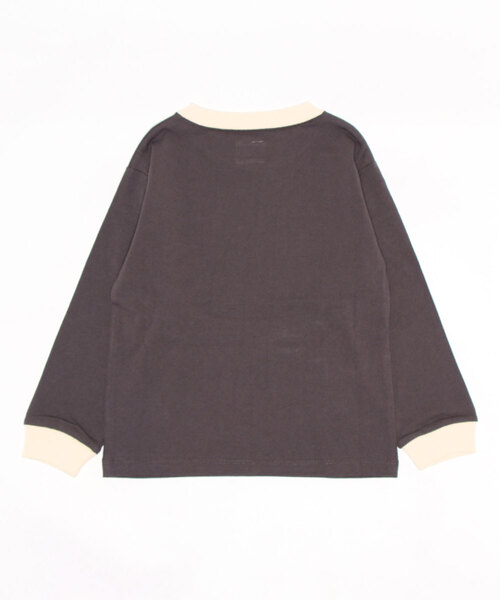 Lee（リー）の「【Lee】リンガーロンＴ（Tシャツ/カットソー・キッズ・ブラック・140/160/150/130/120/105）」の2枚目の写真