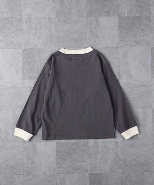 Lee（リー）の「【Lee】リンガーロンＴ（Tシャツ/カットソー・キッズ・ブラック・140/160/150/130/120/105）」の7枚目の写真