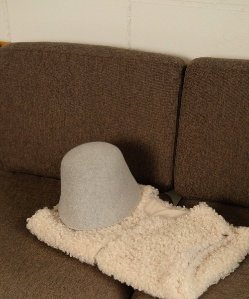 Bab（バブ）の「ウールフェルトバケットハット（ハット・レディース・モカ/ブラック/ライトグレー・ONESIZE）」の5枚目の写真