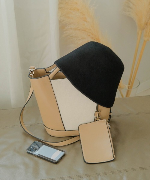 Bab（バブ）の「ウールフェルトバケットハット（ハット・レディース・モカ/ブラック/ライトグレー・ONESIZE）」の9枚目の写真