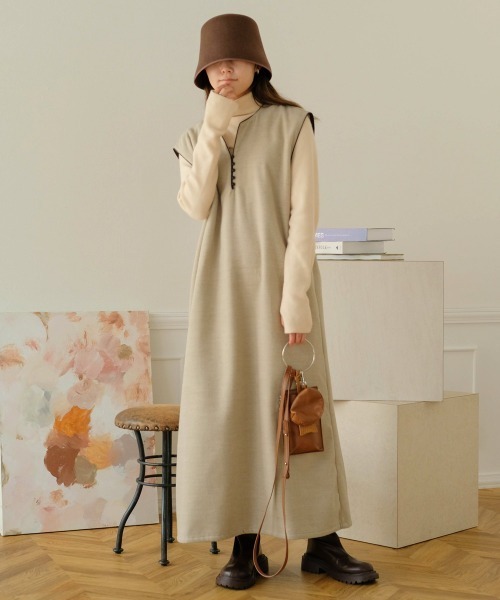 Bab（バブ）の「ウールフェルトバケットハット（ハット・レディース・モカ/ブラック/ライトグレー・ONESIZE）」の14枚目の写真