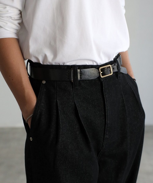 CREARE -LINO-（クレアーレリノ）の「リラックス ワイド ルーズパンツ<ユニセックス>（デニムパンツ・メンズ・アッシュグレー/インディゴブルー/カーキ/ブラック/ライトブルー/ベージュ/チャコールグレー・M/S/L）」の8枚目の写真