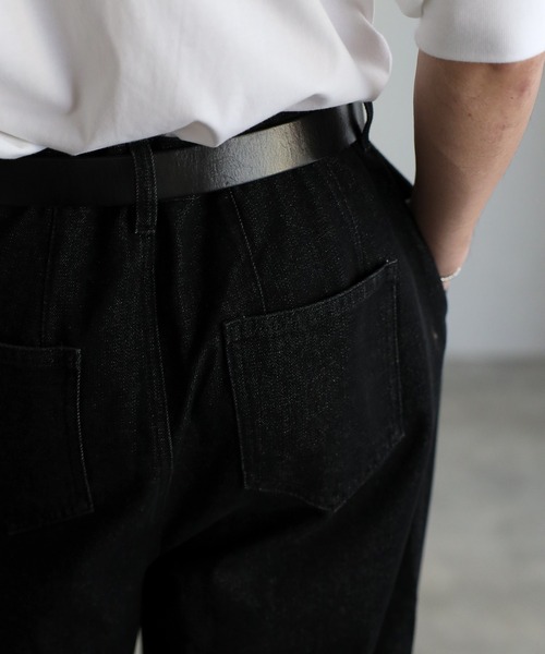 CREARE -LINO-（クレアーレリノ）の「リラックス ワイド ルーズパンツ<ユニセックス>（デニムパンツ・メンズ・アッシュグレー/インディゴブルー/カーキ/ブラック/ライトブルー/ベージュ/チャコールグレー・M/S/L）」の9枚目の写真