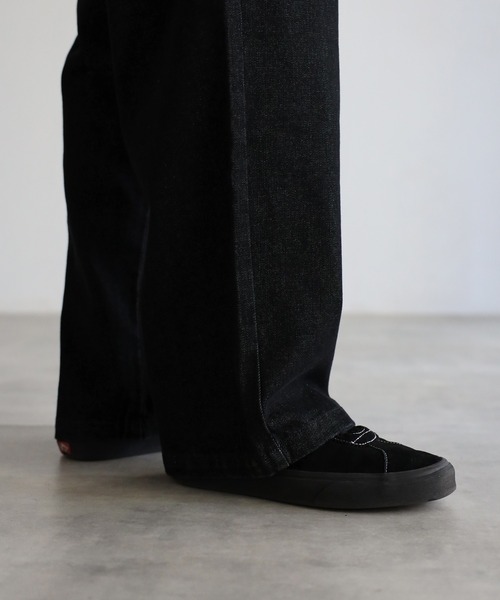 CREARE -LINO-（クレアーレリノ）の「リラックス ワイド ルーズパンツ<ユニセックス>（デニムパンツ・メンズ・アッシュグレー/インディゴブルー/カーキ/ブラック/ライトブルー/ベージュ/チャコールグレー・M/S/L）」の10枚目の写真