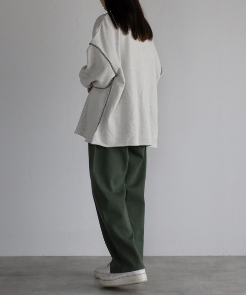 CREARE -LINO-（クレアーレリノ）の「リラックス ワイド ルーズパンツ<ユニセックス>（デニムパンツ・メンズ・アッシュグレー/インディゴブルー/カーキ/ブラック/ライトブルー/ベージュ/チャコールグレー・M/S/L）」の17枚目の写真