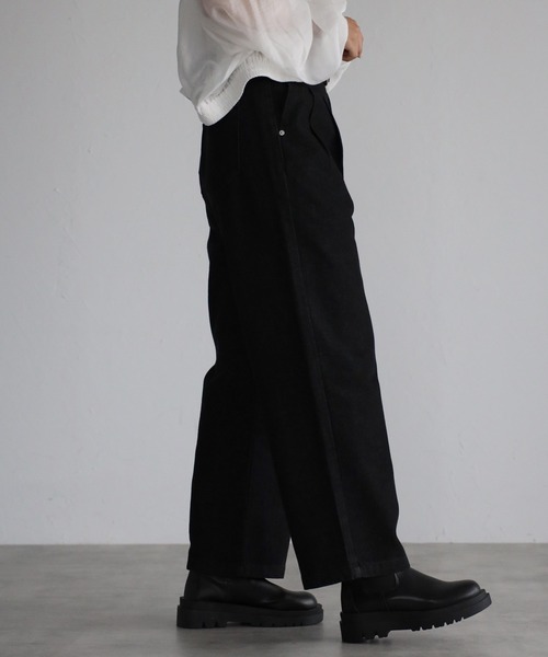 CREARE -LINO-（クレアーレリノ）の「リラックス ワイド ルーズパンツ<ユニセックス>（デニムパンツ・メンズ・アッシュグレー/インディゴブルー/カーキ/ブラック/ライトブルー/ベージュ/チャコールグレー・M/S/L）」の19枚目の写真