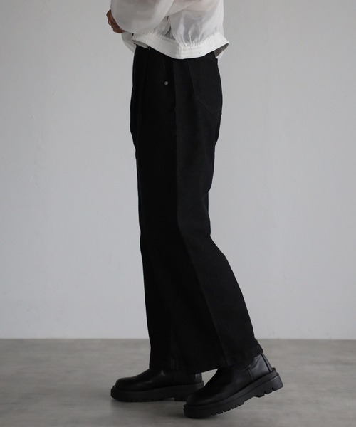 CREARE -LINO-（クレアーレリノ）の「リラックス ワイド ルーズパンツ<ユニセックス>（デニムパンツ・メンズ・アッシュグレー/インディゴブルー/カーキ/ブラック/ライトブルー/ベージュ/チャコールグレー・M/S/L）」の20枚目の写真