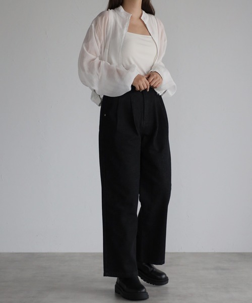 CREARE -LINO-（クレアーレリノ）の「リラックス ワイド ルーズパンツ<ユニセックス>（デニムパンツ・メンズ・アッシュグレー/インディゴブルー/カーキ/ブラック/ライトブルー/ベージュ/チャコールグレー・M/S/L）」の22枚目の写真