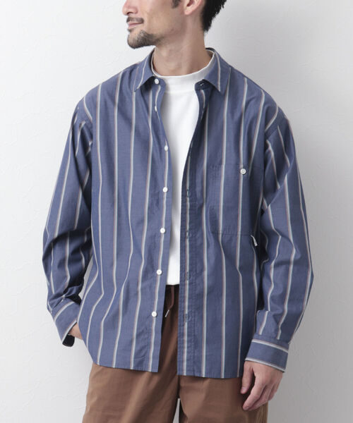 NOLLEY'S goodman（ノーリーズグッドマン）の「ELEMENTARY SHIRT レギュラーシャツ（シャツ/ブラウス・メンズ・グリーン/ネイビー/ベージュ・L/M）」の3枚目の写真