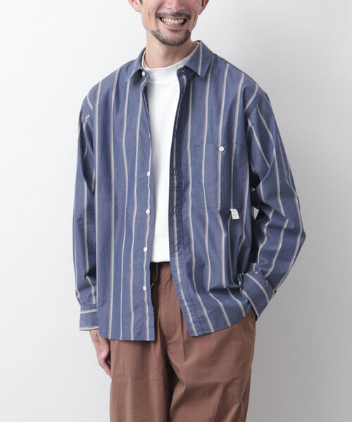NOLLEY'S goodman（ノーリーズグッドマン）の「ELEMENTARY SHIRT レギュラーシャツ（シャツ/ブラウス・メンズ・グリーン/ネイビー/ベージュ・L/M）」の6枚目の写真