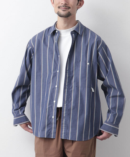 NOLLEY'S goodman（ノーリーズグッドマン）の「ELEMENTARY SHIRT レギュラーシャツ（シャツ/ブラウス・メンズ・グリーン/ネイビー/ベージュ・L/M）」の9枚目の写真