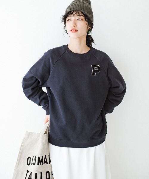 haco!（ハコ）の「しっかり裏毛が頼もしい！ ＰＢＰオーガニックコットンのワンポイントスウェット（ユニセックス）（スウェット・レディース・オフホワイト/ネイビー・1/2/3）」の21枚目の写真