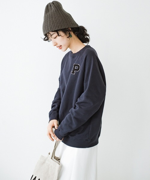 haco!（ハコ）の「しっかり裏毛が頼もしい！ ＰＢＰオーガニックコットンのワンポイントスウェット（ユニセックス）（スウェット・レディース・オフホワイト/ネイビー・1/2/3）」の14枚目の写真