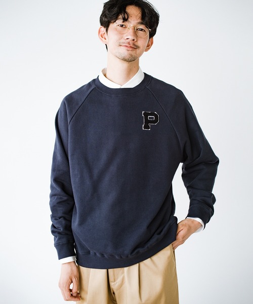 haco!（ハコ）の「しっかり裏毛が頼もしい！ ＰＢＰオーガニックコットンのワンポイントスウェット（ユニセックス）（スウェット・レディース・オフホワイト/ネイビー・1/2/3）」の9枚目の写真