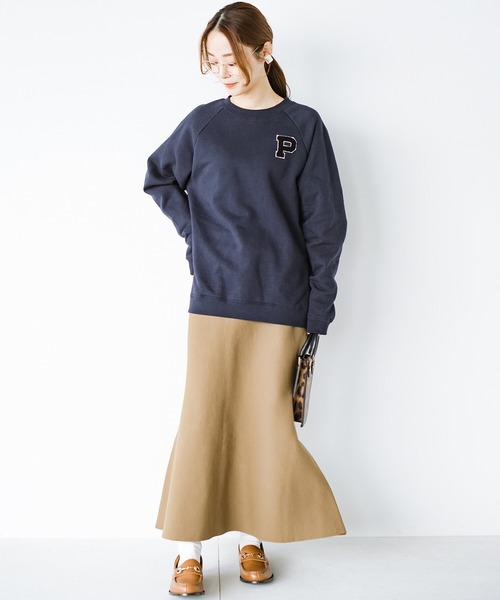 haco!（ハコ）の「しっかり裏毛が頼もしい！ ＰＢＰオーガニックコットンのワンポイントスウェット（ユニセックス）（スウェット・レディース・オフホワイト/ネイビー・1/2/3）」の10枚目の写真