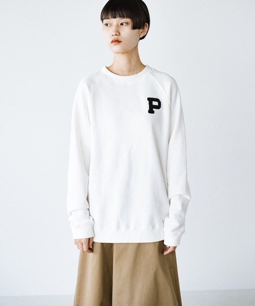 haco!（ハコ）の「しっかり裏毛が頼もしい！ ＰＢＰオーガニックコットンのワンポイントスウェット（ユニセックス）（スウェット・レディース・オフホワイト/ネイビー・1/2/3）」の16枚目の写真