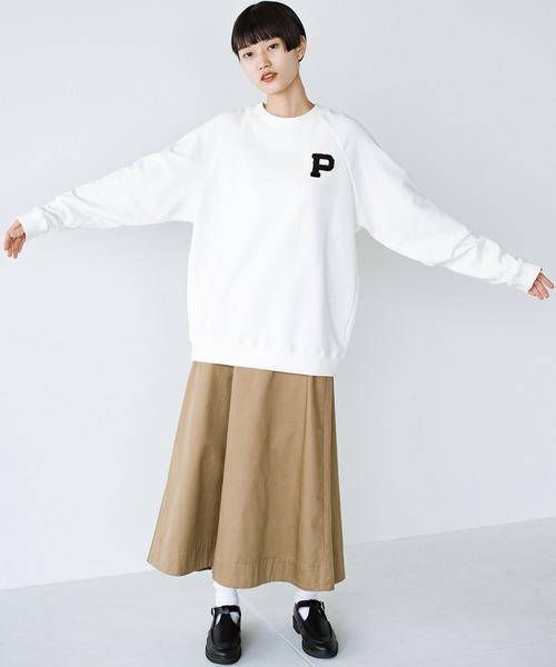 haco!（ハコ）の「しっかり裏毛が頼もしい！ ＰＢＰオーガニックコットンのワンポイントスウェット（ユニセックス）（スウェット・レディース・オフホワイト/ネイビー・1/2/3）」の17枚目の写真