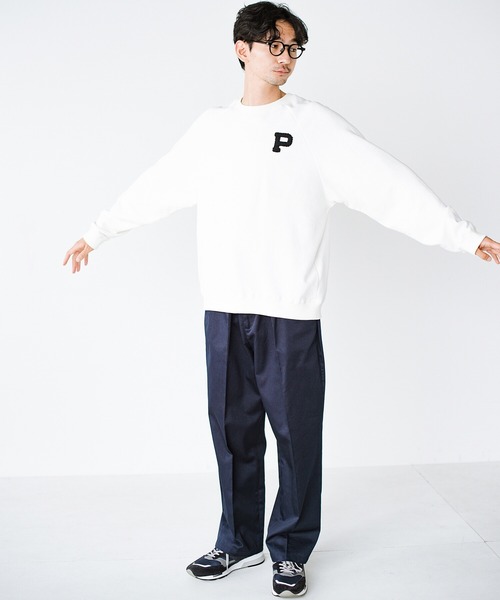 haco!（ハコ）の「しっかり裏毛が頼もしい！ ＰＢＰオーガニックコットンのワンポイントスウェット（ユニセックス）（スウェット・レディース・オフホワイト/ネイビー・1/2/3）」の7枚目の写真