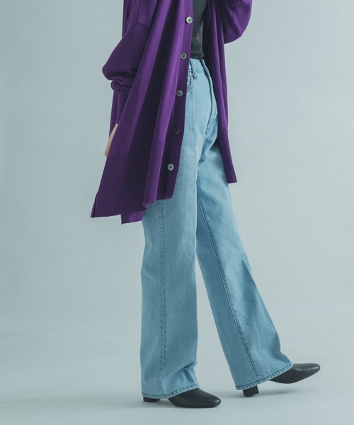 FORK&SPOON（フォークアンドスプーン）の「FORK&SPOON　セミワイドヘムデニムパンツ（デニムパンツ・レディース・ブルー系その他/ワンウォッシュ・1/2）」の15枚目の写真