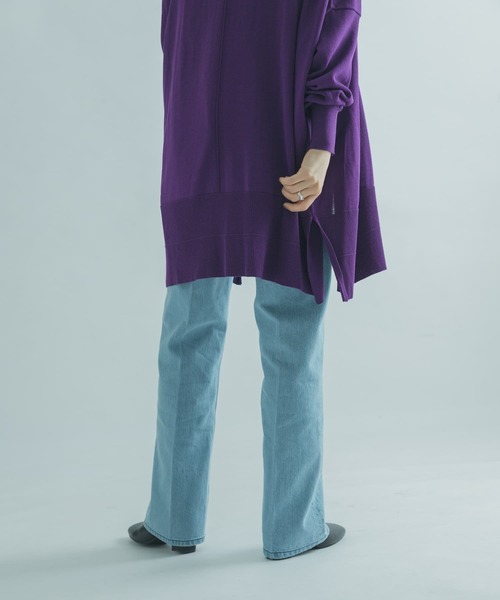 FORK&SPOON（フォークアンドスプーン）の「FORK&SPOON　セミワイドヘムデニムパンツ（デニムパンツ・レディース・ブルー系その他/ワンウォッシュ・1/2）」の16枚目の写真