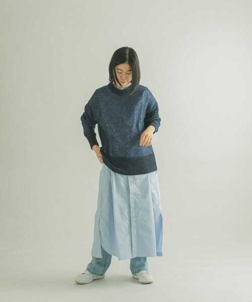 FORK&SPOON（フォークアンドスプーン）の「FORK&SPOON　セミワイドヘムデニムパンツ（デニムパンツ・レディース・ブルー系その他/ワンウォッシュ・1/2）」の21枚目の写真