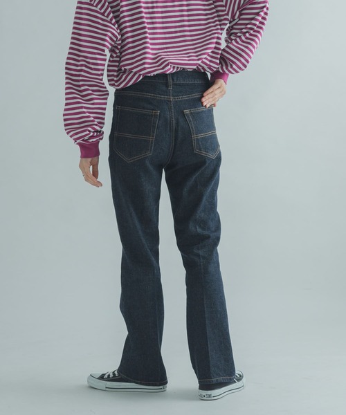 FORK&SPOON（フォークアンドスプーン）の「FORK&SPOON　セミワイドヘムデニムパンツ（デニムパンツ・レディース・ブルー系その他/ワンウォッシュ・1/2）」の22枚目の写真