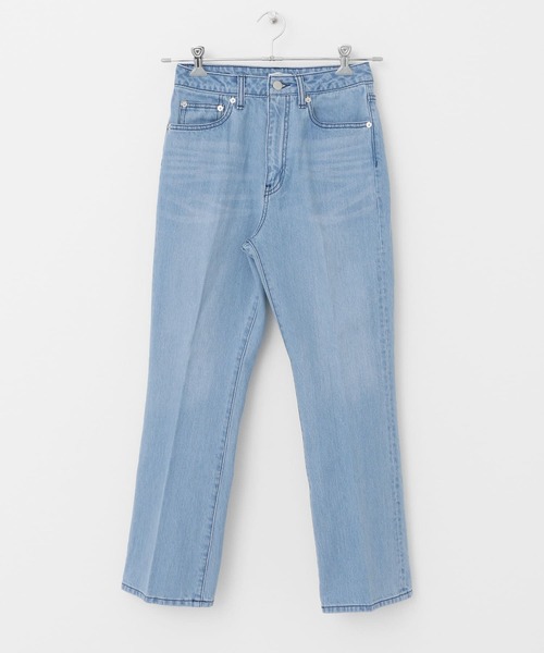 FORK&SPOON（フォークアンドスプーン）の「FORK&SPOON　セミワイドヘムデニムパンツ（デニムパンツ・レディース・ブルー系その他/ワンウォッシュ・1/2）」の6枚目の写真