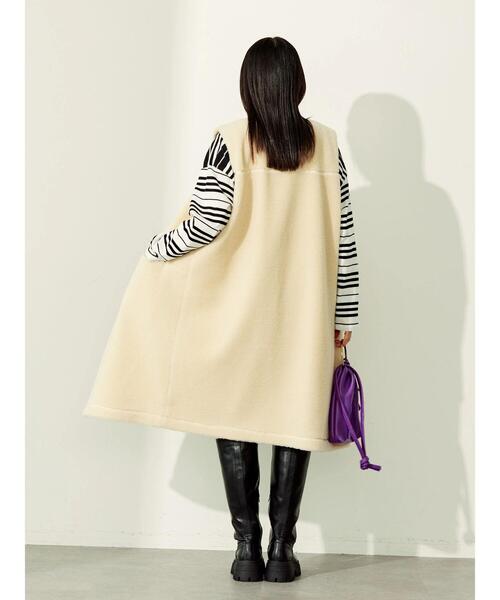 AMERICAN HOLIC（アメリカンホリック）の「ボアジレ（ダウンベスト・レディース・アイボリー/モカ・FREE）」の21枚目の写真