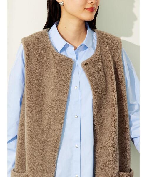 AMERICAN HOLIC（アメリカンホリック）の「ボアジレ（ダウンベスト・レディース・アイボリー/モカ・FREE）」の22枚目の写真