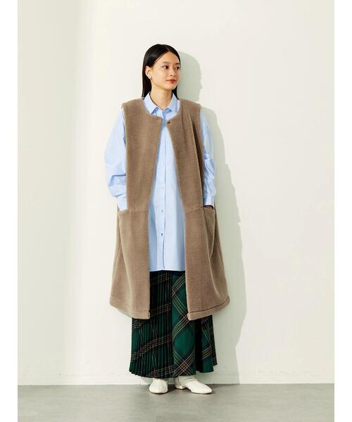 AMERICAN HOLIC（アメリカンホリック）の「ボアジレ（ダウンベスト・レディース・アイボリー/モカ・FREE）」の4枚目の写真