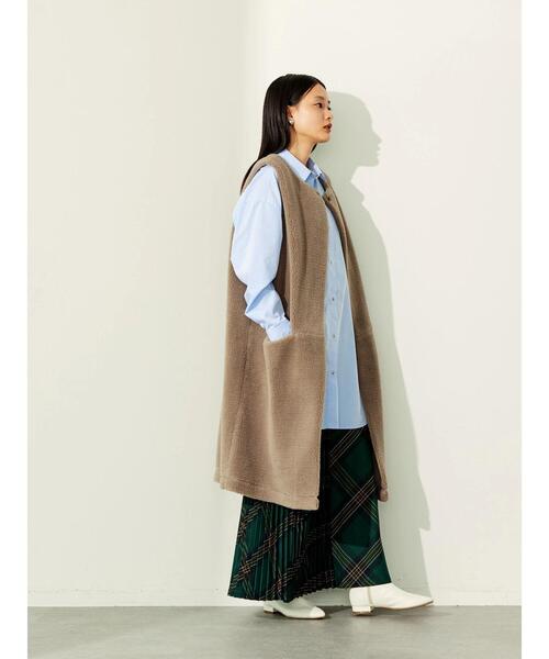 AMERICAN HOLIC（アメリカンホリック）の「ボアジレ（ダウンベスト・レディース・アイボリー/モカ・FREE）」の5枚目の写真