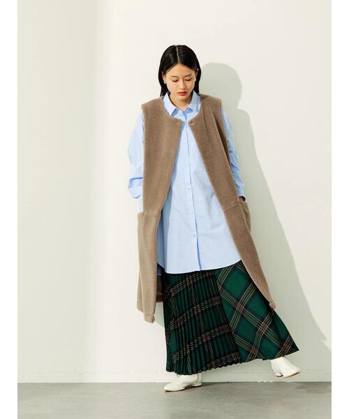 AMERICAN HOLIC（アメリカンホリック）の「ボアジレ（ダウンベスト・レディース・アイボリー/モカ・FREE）」の6枚目の写真