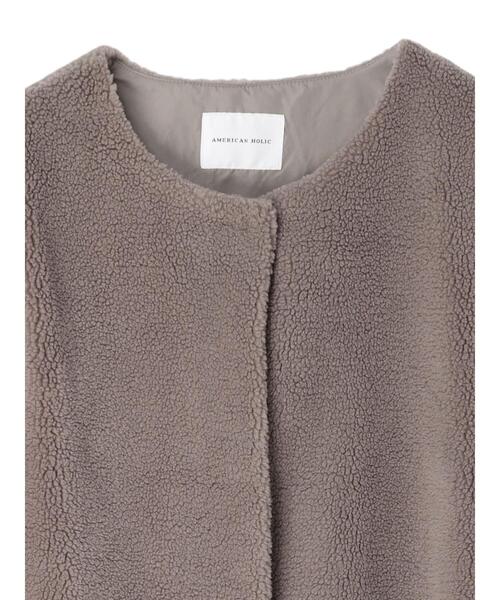 AMERICAN HOLIC（アメリカンホリック）の「ボアジレ（ダウンベスト・レディース・アイボリー/モカ・FREE）」の13枚目の写真