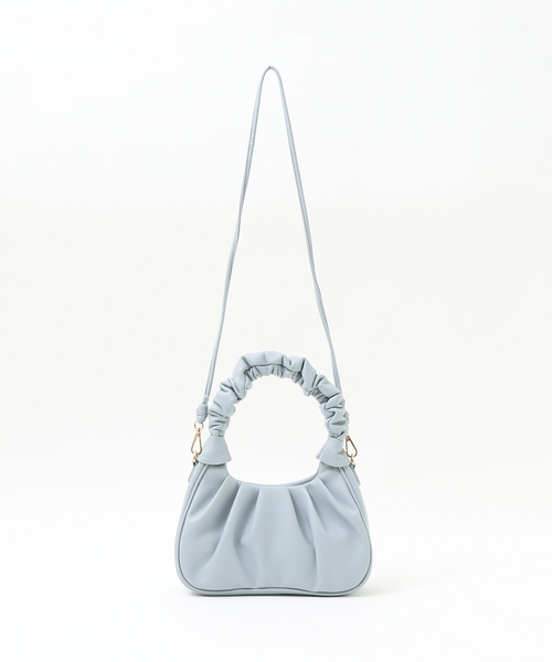 Abahouse Devinette(ドゥヴィネット)の「【Avancer】ちぢみハンドルバッグ(ハンドバッグ・レディース・グリーン/サックスブルー/ブラック・フリー)」の3枚目の写真