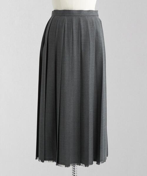 LOEFF（ロエフ）の「＜LOEFF＞W トロピカル フリンジ プリーツスカート（スカート・レディース・グレー/コバルトブルー・1/0）」の2枚目の写真