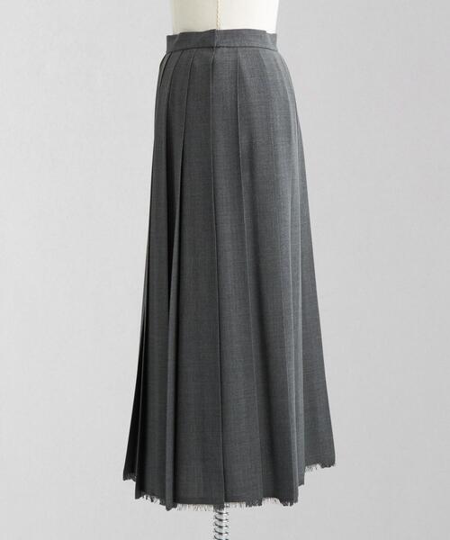 LOEFF（ロエフ）の「＜LOEFF＞W トロピカル フリンジ プリーツスカート（スカート・レディース・グレー/コバルトブルー・1/0）」の7枚目の写真