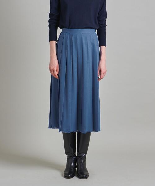 LOEFF（ロエフ）の「＜LOEFF＞W トロピカル フリンジ プリーツスカート（スカート・レディース・グレー/コバルトブルー・1/0）」の17枚目の写真