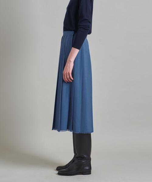 LOEFF（ロエフ）の「＜LOEFF＞W トロピカル フリンジ プリーツスカート（スカート・レディース・グレー/コバルトブルー・1/0）」の11枚目の写真