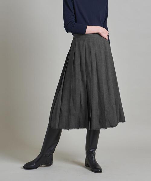 LOEFF（ロエフ）の「＜LOEFF＞W トロピカル フリンジ プリーツスカート（スカート・レディース・グレー/コバルトブルー・1/0）」の20枚目の写真