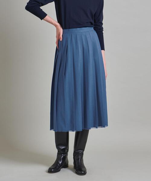 LOEFF（ロエフ）の「＜LOEFF＞W トロピカル フリンジ プリーツスカート（スカート・レディース・グレー/コバルトブルー・1/0）」の13枚目の写真