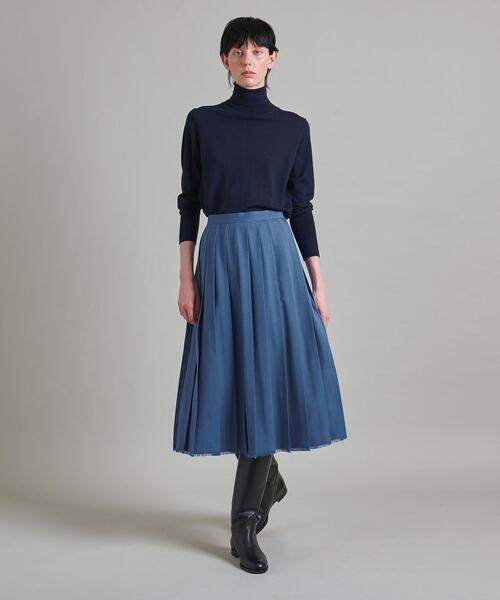 LOEFF（ロエフ）の「＜LOEFF＞W トロピカル フリンジ プリーツスカート（スカート・レディース・グレー/コバルトブルー・1/0）」の9枚目の写真