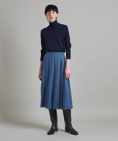 LOEFF（ロエフ）の「＜LOEFF＞W トロピカル フリンジ プリーツスカート（スカート・レディース・グレー/コバルトブルー・1/0）」の18枚目の写真