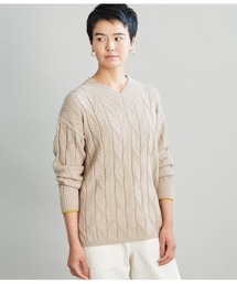 SIPULI | 【手洗い可能】Traceable Organic Cotton Wool ケーブル柄Vネックニット(ニット/セーター)