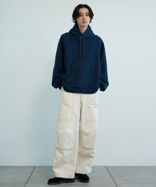 PUBLIC TOKYO（パブリックトウキョウ）の「極 リラックスフードプルオーバー/ユニセックス（パーカー・メンズ・ダークブルー/ブラウン/ブラック/グリーン/ベージュ/ダークグレー・1/3/2）」の19枚目の写真