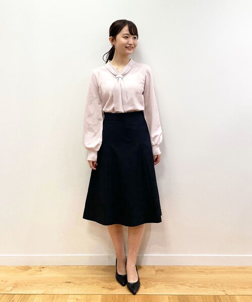 index（インデックス）の「◆【セットアップ対応】Reflax ツイルフレアスカート（スカート・レディース・ブラック/ライトベージュ/パープル/ホワイト系9・36/38/40/42）」の6枚目の写真