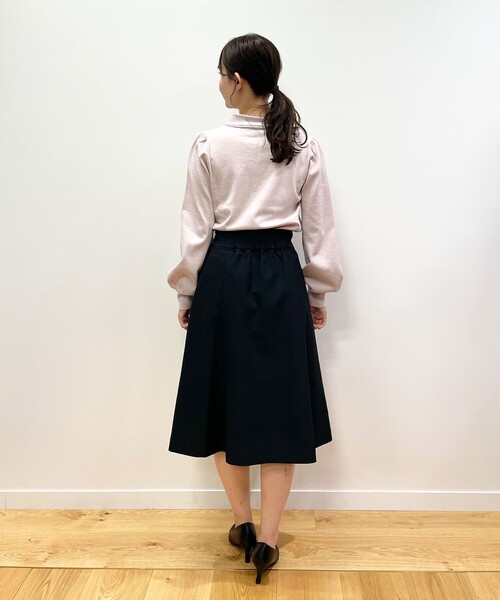 index（インデックス）の「◆【セットアップ対応】Reflax ツイルフレアスカート（スカート・レディース・ブラック/ライトベージュ/パープル/ホワイト系9・36/38/40/42）」の7枚目の写真