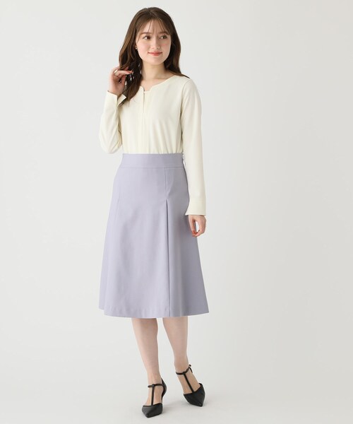 index（インデックス）の「◆【セットアップ対応】Reflax ツイルフレアスカート（スカート・レディース・ブラック/ライトベージュ/パープル/ホワイト系9・36/38/40/42）」の18枚目の写真
