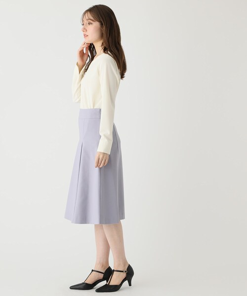 index（インデックス）の「◆【セットアップ対応】Reflax ツイルフレアスカート（スカート・レディース・ブラック/ライトベージュ/パープル/ホワイト系9・36/38/40/42）」の19枚目の写真